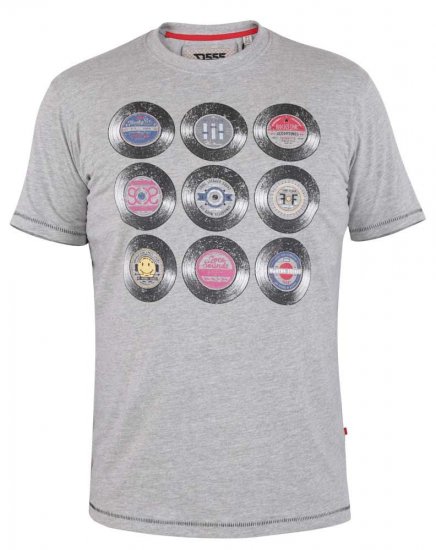 D555 Hexworth Vinyl Records Printed T-Shirt - Тениски - мъжки тениски големи размери