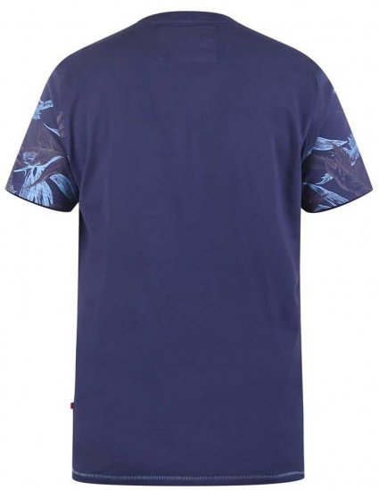 D555 BROMLEY Floral Panel Printed T-Shirt - Тениски - мъжки тениски големи размери