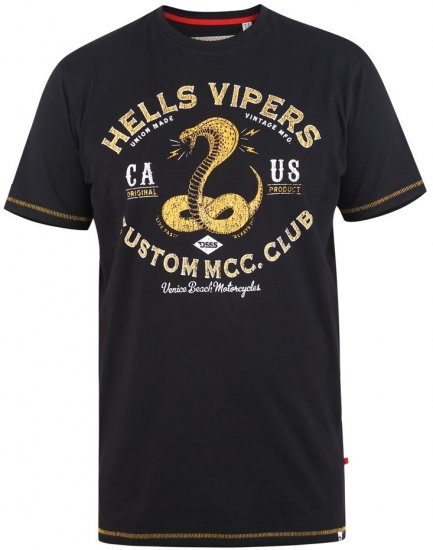 D555 WOOTON Printed T-Shirt - Тениски - мъжки тениски големи размери