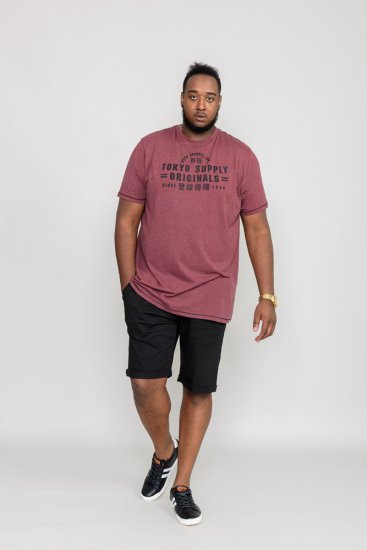 D555 LINTON Printed T-Shirt - Тениски - мъжки тениски големи размери