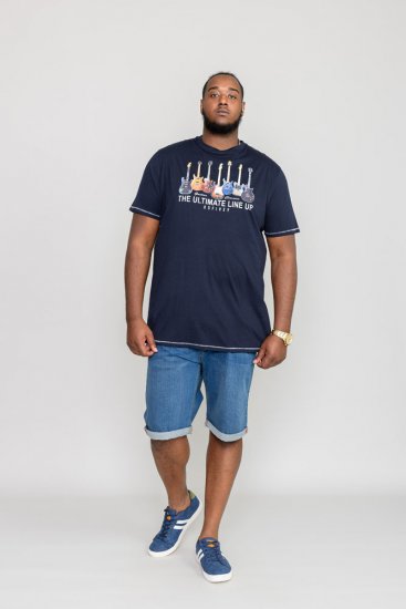 D555 PICKEMHAM Printed T-Shirt - Тениски - мъжки тениски големи размери