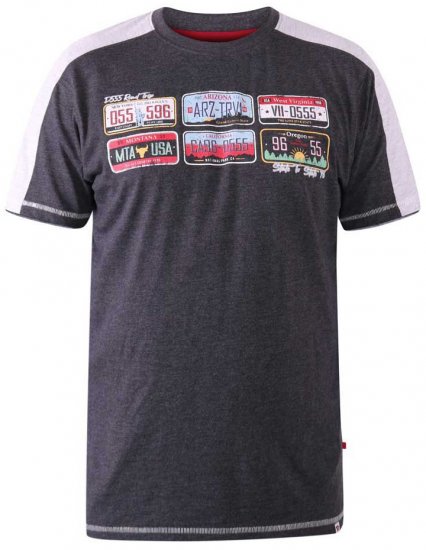 D555 SOHO American Number Plate T-Shirt - Тениски - мъжки тениски големи размери