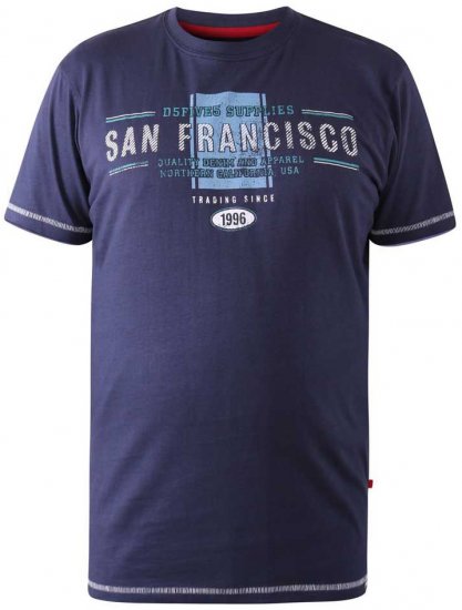 D555 WANSTEAD San Francisco T-Shirt - Тениски - мъжки тениски големи размери