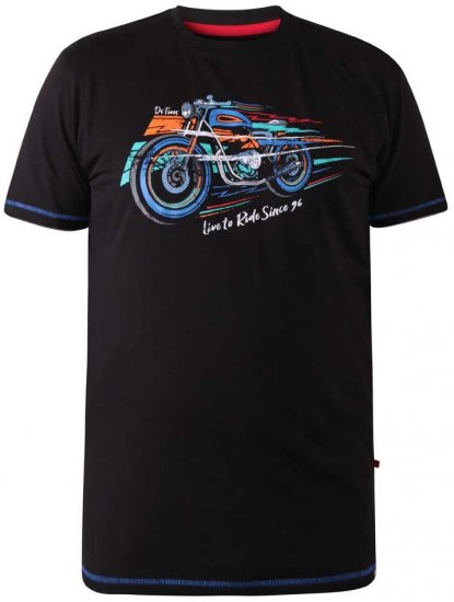 D555 CHINFORD Live To Ride Motorbike T-Shirt - Тениски - мъжки тениски големи размери