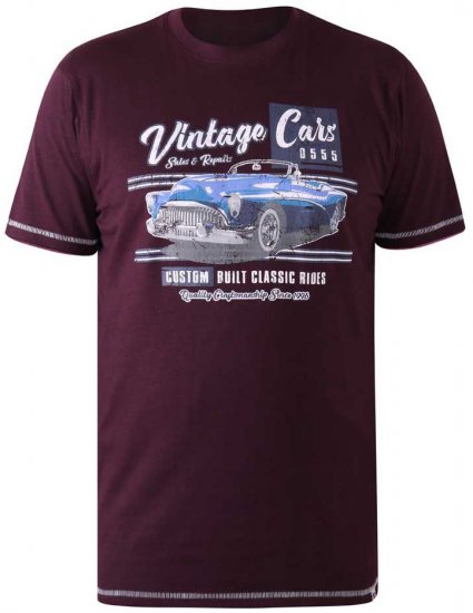 D555 BUCKHURST Vintage Cars T-Shirt - Тениски - мъжки тениски големи размери