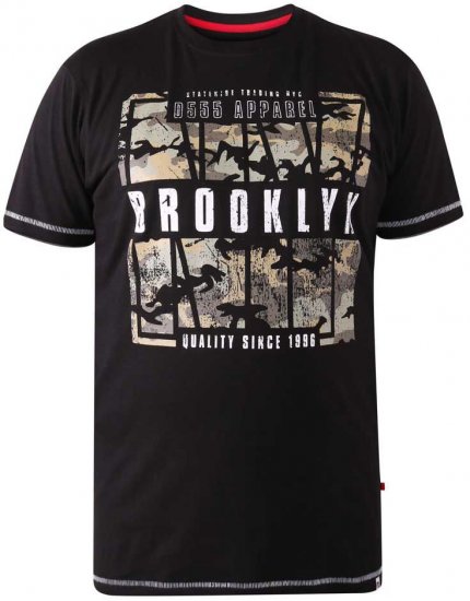 D555 BRICKET Camo Brooklyn T-Shirt - Тениски - мъжки тениски големи размери