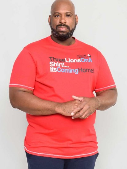 D555 LIONS England T-shirt - Тениски - мъжки тениски големи размери