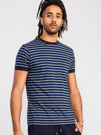 D555 Beamont Jacquard Stripe T-Shirt - Тениски - мъжки тениски големи размери