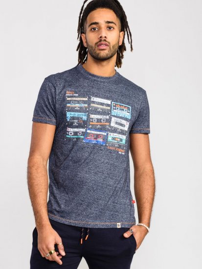 D555 Apsey Multi Cassette Tape Printed T-Shirt - Тениски - мъжки тениски големи размери