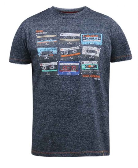 D555 Apsey Multi Cassette Tape Printed T-Shirt - Тениски - мъжки тениски големи размери