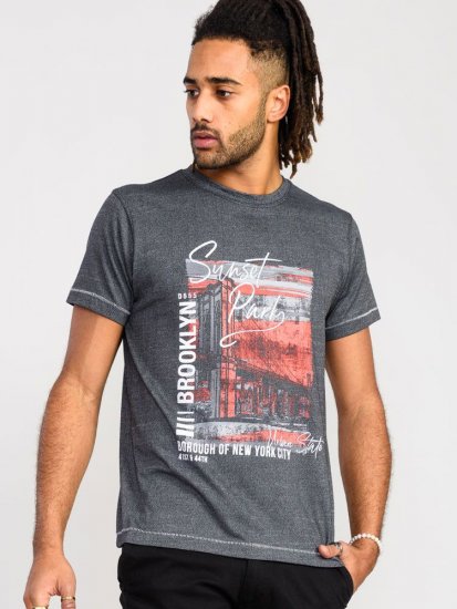 D555 Bramfield Sunset Park Brooklyn Printed T-Shirt - Тениски - мъжки тениски големи размери