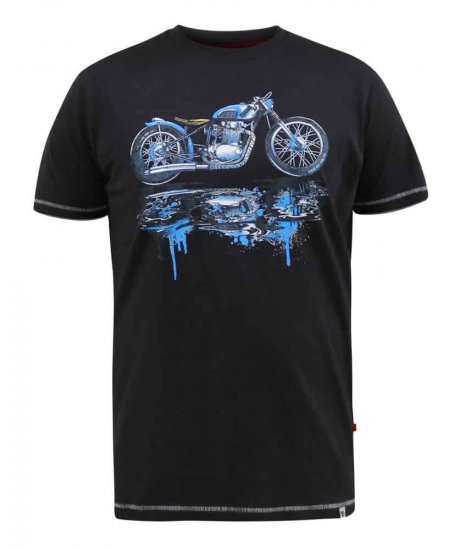 D555 Fritton Bike With Shadow And Drips Printed T-Shirt - Тениски - мъжки тениски големи размери