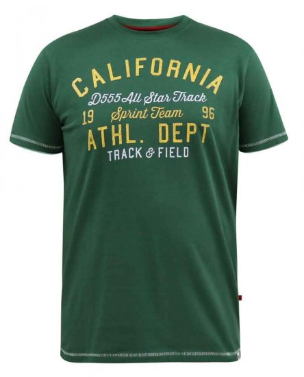 D555 Parnwell California Athletics Printed T-Shirt - Тениски - мъжки тениски големи размери