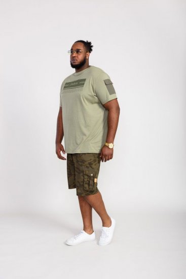 D555 Yarwell Printed T-Shirt With Sleeve Pocket - Тениски - мъжки тениски големи размери