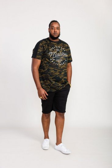 D555 Sullivan Ao Camo T-Shirt With Chest Print - Тениски - мъжки тениски големи размери