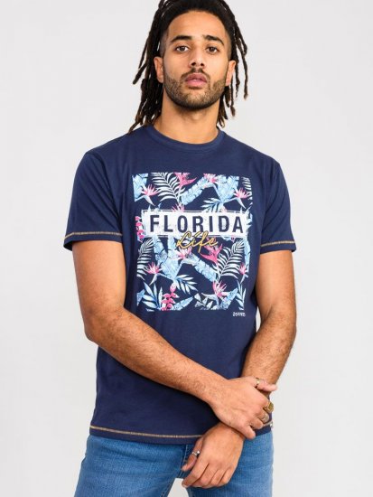 D555 Prestwick Florida Floral Printed T-Shirt - Тениски - мъжки тениски големи размери