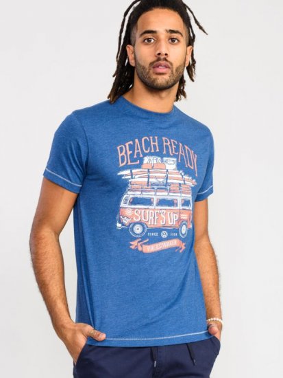 D555 Tavistock Official VW Surf'S Up Printed T-Shirt - Тениски - мъжки тениски големи размери