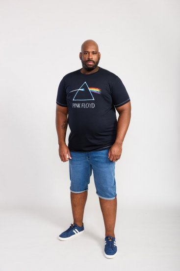 D555 Eclipse Official Pink Floyd Printed Crew Neck T-Shirt - Тениски - мъжки тениски големи размери