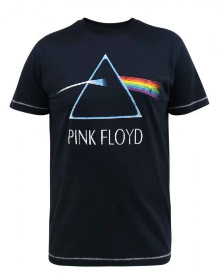 D555 Eclipse Official Pink Floyd Printed Crew Neck T-Shirt - Тениски - мъжки тениски големи размери
