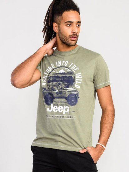 D555 Hibbert Official Jeep Printed T-Shirt - Тениски - мъжки тениски големи размери