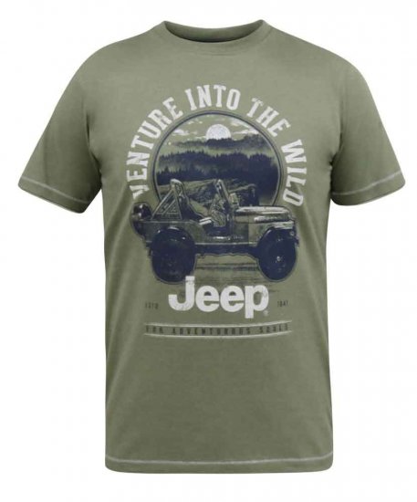 D555 Hibbert Official Jeep Printed T-Shirt - Тениски - мъжки тениски големи размери
