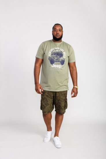 D555 Hibbert Official Jeep Printed T-Shirt - Тениски - мъжки тениски големи размери