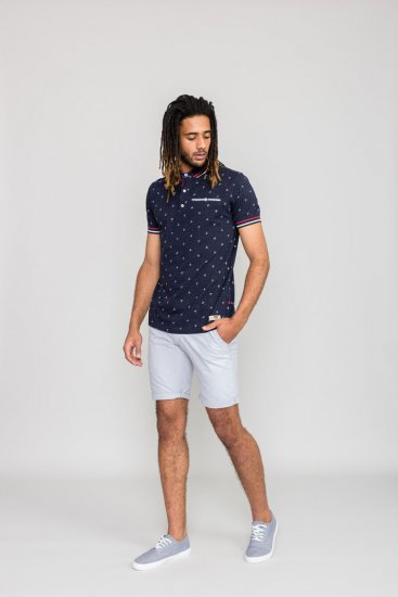 D555 SWINDON Print Polo Shirt - Поло тениски - мъжки тениски с яка големи размери