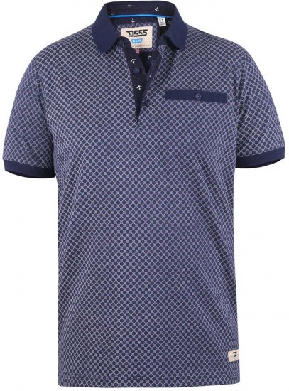 D555 AXFORD Print Polo Shirt - Поло тениски - мъжки тениски с яка големи размери