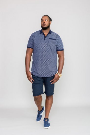 D555 AXFORD Print Polo Shirt - Поло тениски - мъжки тениски с яка големи размери