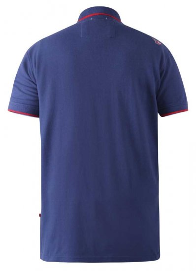 D555 Canning Chest Embroidery Polo Shirt Denim - Поло тениски - мъжки тениски с яка големи размери