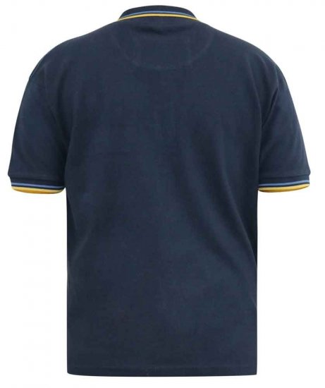 D555 Hamford Pique Polo Shirt Navy - Поло тениски - мъжки тениски с яка големи размери