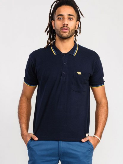 D555 Hamford Pique Polo Shirt Navy - Поло тениски - мъжки тениски с яка големи размери