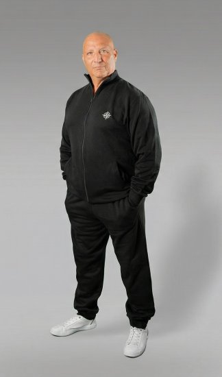 20 Nodi Mistral Tracksuit in Combed Fleece Cotton Black - Анцузи - "мъжки анцузи големи размери "