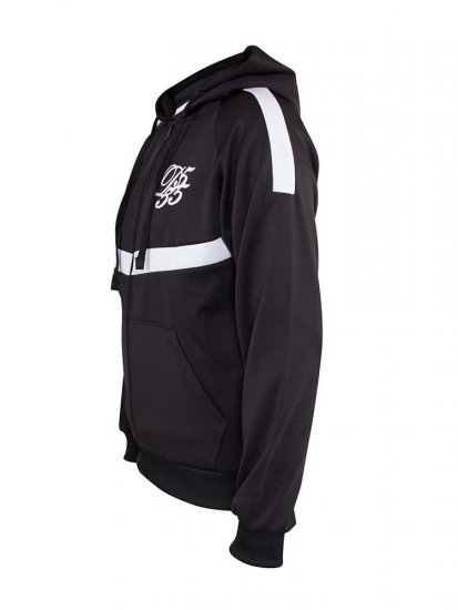 D555 Bristol Couture Zip Through Hoody Black - Суичъри & cуичъри с качулка - мъжки суичъри големи размери