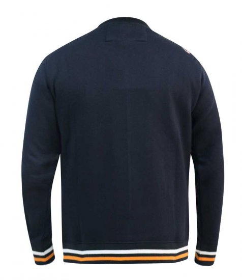 D555 Marlow Printed Crew Neck Sweatshirt Navy - Суичъри & cуичъри с качулка - мъжки суичъри големи размери