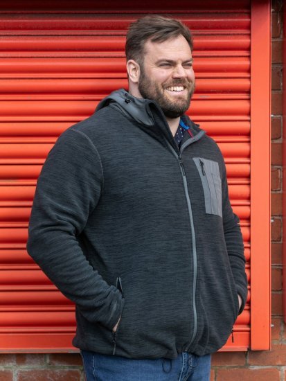 D555 Daly Quarter Zip Fleece Sweatshirt Черно/Сиво - Суичъри & cуичъри с качулка - мъжки суичъри големи размери