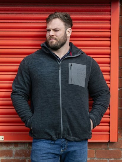 D555 Daly Quarter Zip Fleece Sweatshirt Черно/Сиво - Суичъри & cуичъри с качулка - мъжки суичъри големи размери