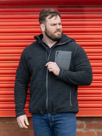 D555 Daly Quarter Zip Fleece Sweatshirt Черно/Сиво - Суичъри & cуичъри с качулка - мъжки суичъри големи размери