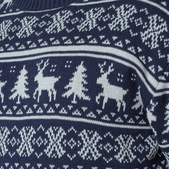 North Latitude 63144 Fjell Reindeer Knit Нейви - Суичъри & cуичъри с качулка - мъжки суичъри големи размери