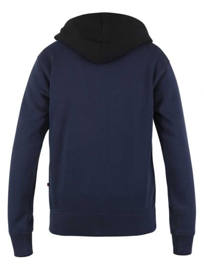 D555 Silverton Contrast Panneled Hoodie Navy - Суичъри & cуичъри с качулка - мъжки суичъри големи размери
