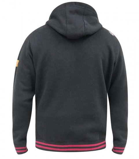D555 Patrick Full Zip Hoody With 'Motorcycle' Chest Print - Суичъри & cуичъри с качулка - мъжки суичъри големи размери