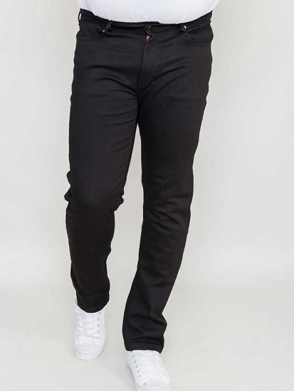 Duke Balfour Relaxed Comfort Fit Stretch Jeans With Elasticated Waist Black - Дънки и панталони - мъжки Дънки и панталони големи размери
