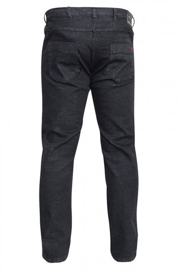 Duke Balfour Relaxed Comfort Fit Stretch Jeans With Elasticated Waist Black - Дънки и панталони - мъжки Дънки и панталони големи размери