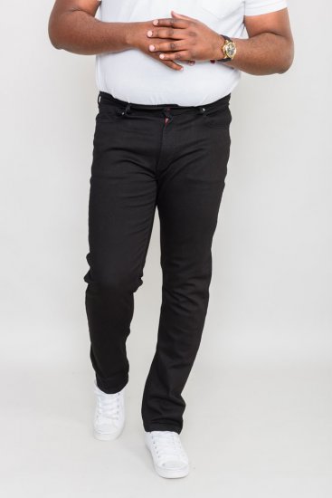 Duke Balfour Relaxed Comfort Fit Stretch Jeans With Elasticated Waist Black - Дънки и панталони - мъжки Дънки и панталони големи размери