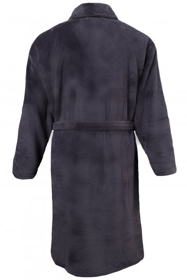 JP1880 Bathrobe with Spacious Patch Pockets Grey - Бельо & Бански шорти - Мъжко бельо големи размери