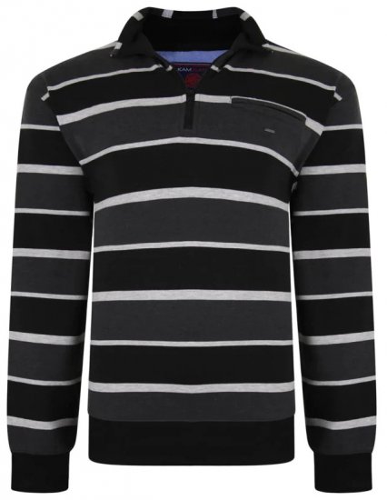 Kam Jeans 7022 Striped Sweater - Суичъри & cуичъри с качулка - мъжки суичъри големи размери