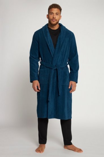 JP1880 Bathrobe Terry Navy - Халати за баня/xавлии - мъжки халати за баня големи размери