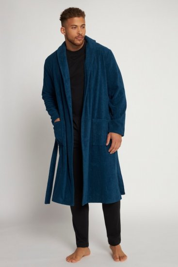 JP1880 Bathrobe Terry Navy - Халати за баня/xавлии - мъжки халати за баня големи размери