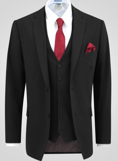 D555 Ted 4 Way Stretch Tailored Suit Jacket Черно - Костюми - мъжки костюми големи размери