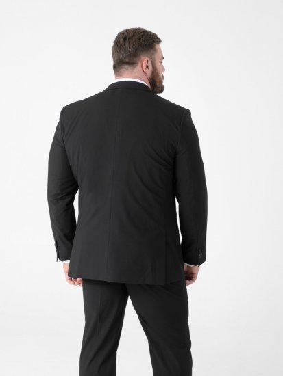 D555 Ted 4 Way Stretch Tailored Suit Jacket Черно - Костюми - мъжки костюми големи размери